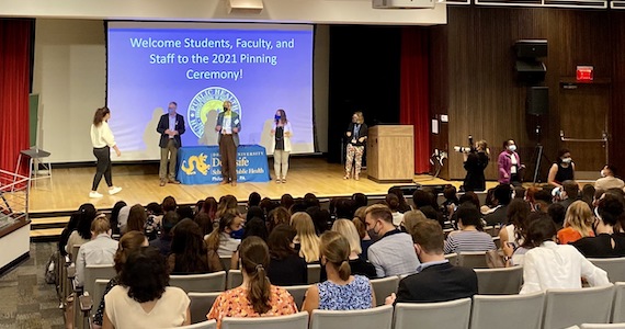 Dornsife School of Public Health 2021 Welcome and Pinning Ceremony in Stein Auditorium 